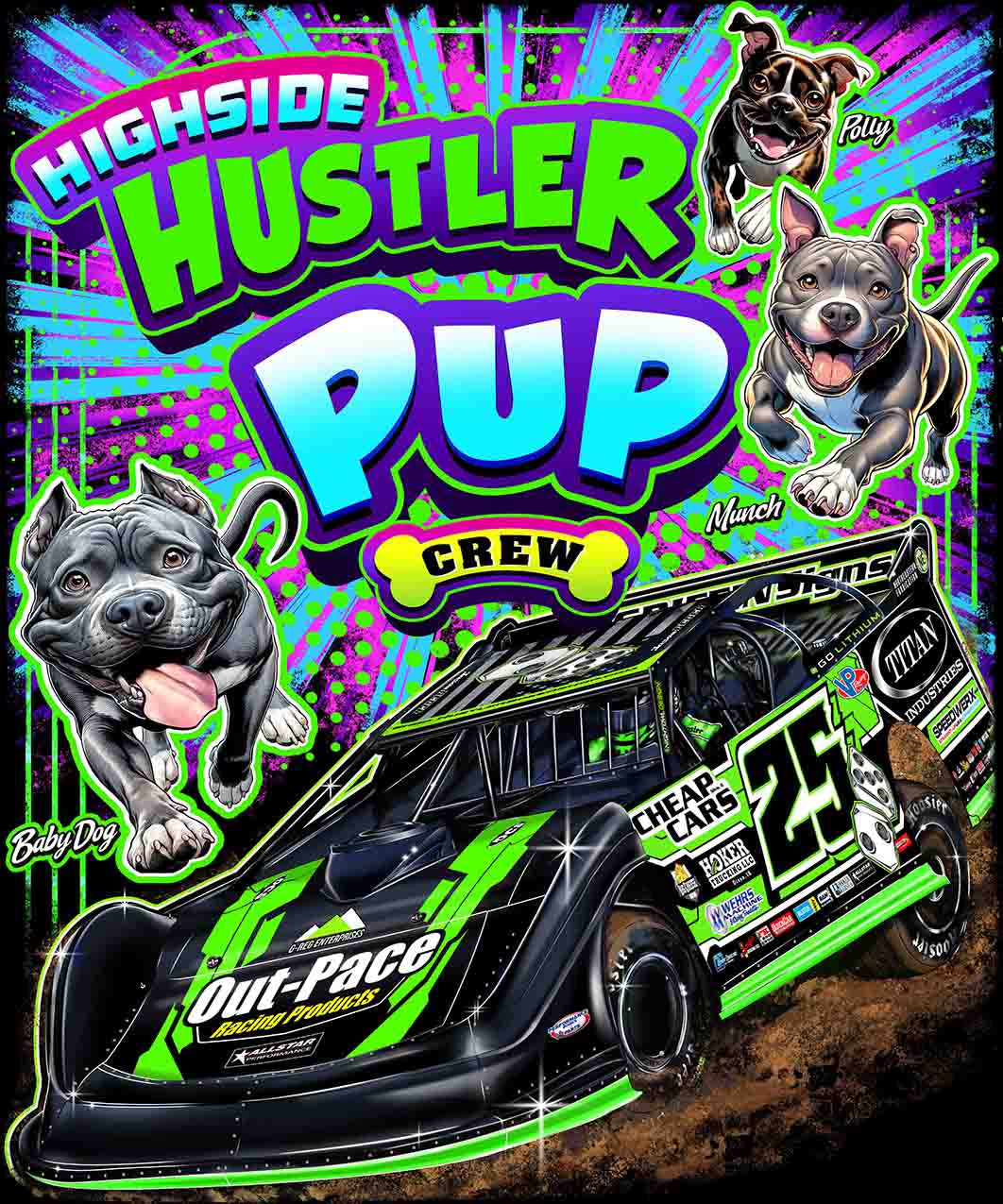 Highside Hustler Pup Crew Tee